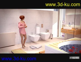 3D打印模型Sweet Wood Bathroom的图片