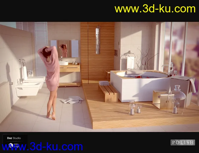 Sweet Wood Bathroom模型的图片4