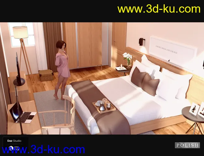 Sweet Wood Bedroom模型的图片5