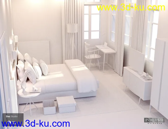 Sweet Wood Bedroom模型的图片7