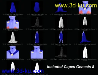 3D打印模型SY dForce Capes for Genesis 8的图片