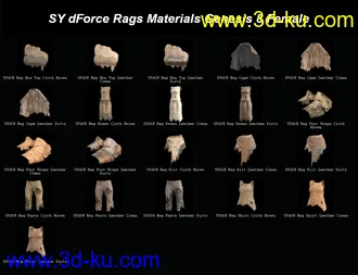 3D打印模型SY dForce Rags for Genesis 8 Female(s)的图片