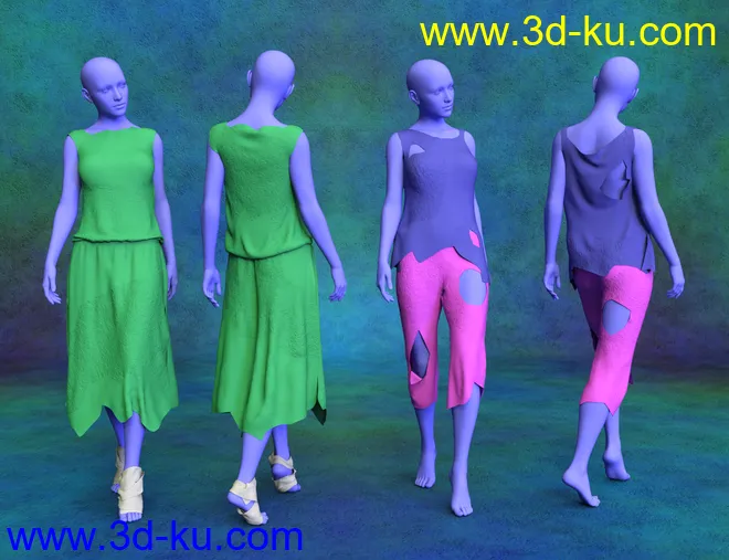 SY dForce Rags for Genesis 8 Female(s)模型的图片11