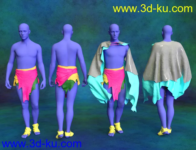 SY dForce Rags for Genesis 8 Male(s)模型的图片10