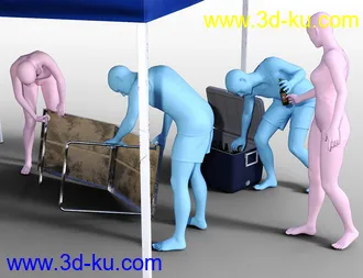 3D打印模型Tailgate Party Poses for Genesis 8的图片