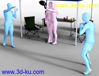 3D打印模型Tailgate Party Poses for Genesis 8的图片