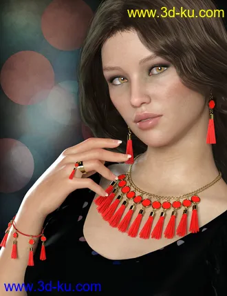 3D打印模型Tassel Jewelry Mega Pack for Genesis 8 Female(s)的图片