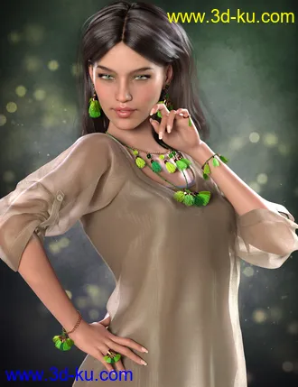 3D打印模型Tassel Jewelry Mega Pack for Genesis 8 Female(s)的图片