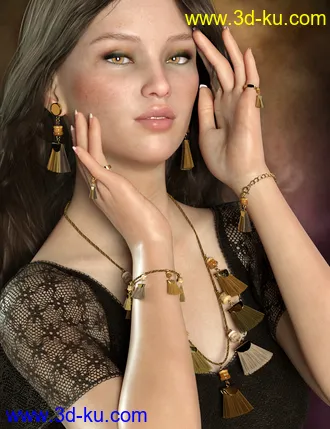 3D打印模型Tassel Jewelry Mega Pack for Genesis 8 Female(s)的图片
