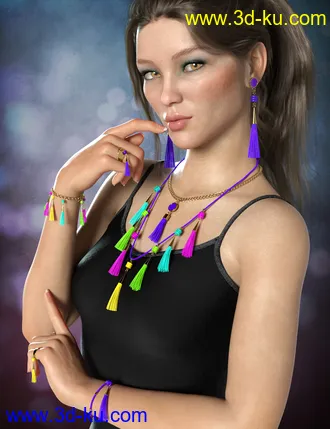 3D打印模型Tassel Jewelry Mega Pack for Genesis 8 Female(s)的图片