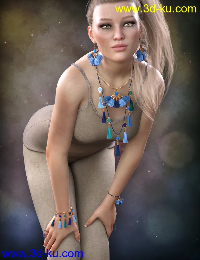 Tassel Jewelry Mega Pack for Genesis 8 Female(s)模型的图片6
