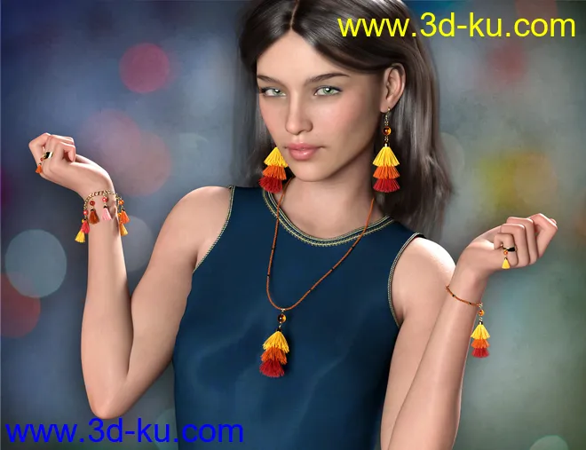 Tassel Jewelry Mega Pack for Genesis 8 Female(s)模型的图片7