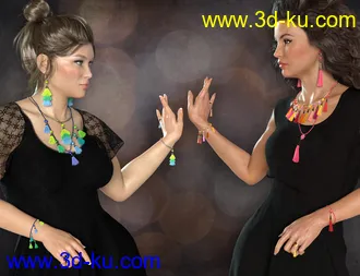 3D打印模型Tassel Jewelry Mega Pack for Genesis 8 Female(s)的图片