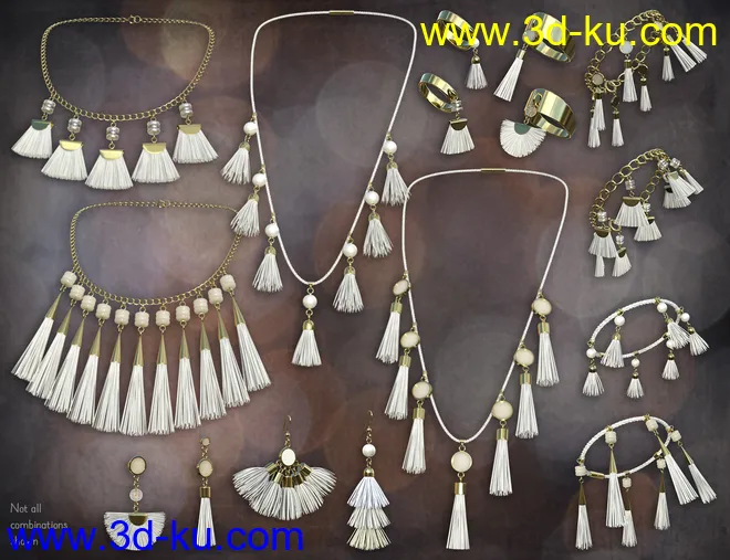 Tassel Jewelry Mega Pack for Genesis 8 Female(s)模型的图片10