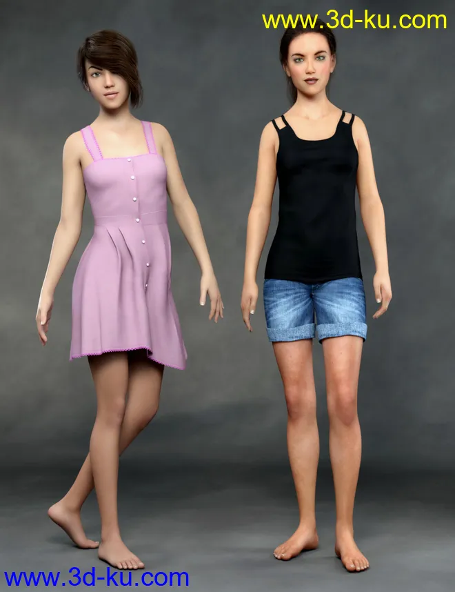Teen Girls for Genesis 8 Female模型的图片1