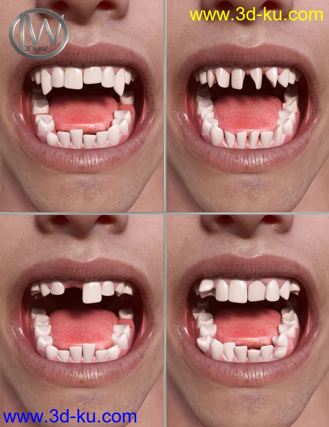 Teeth Master Control for Genesis 8 Male模型的图片1