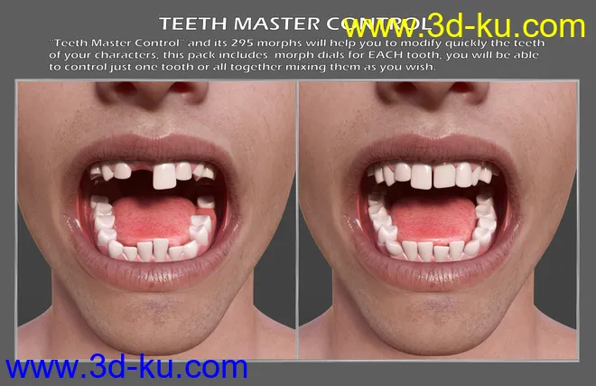 Teeth Master Control for Genesis 8 Male模型的图片2