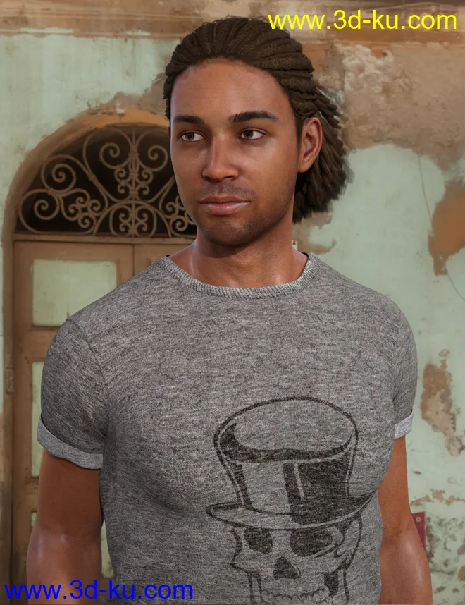 Terry Hair for Leroy 8模型的图片3