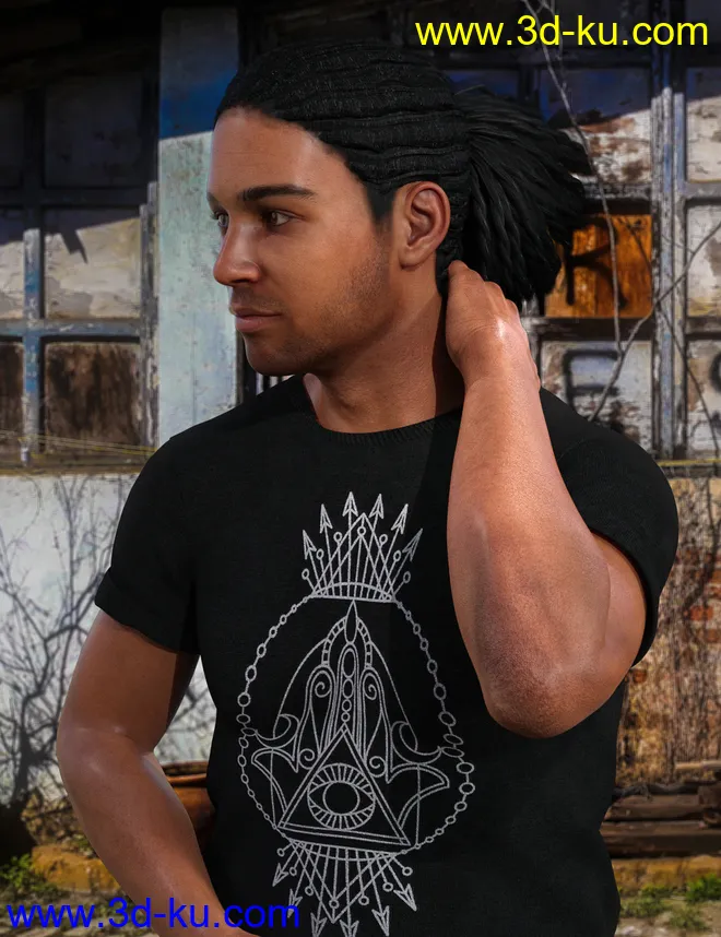 Terry Hair for Leroy 8模型的图片5