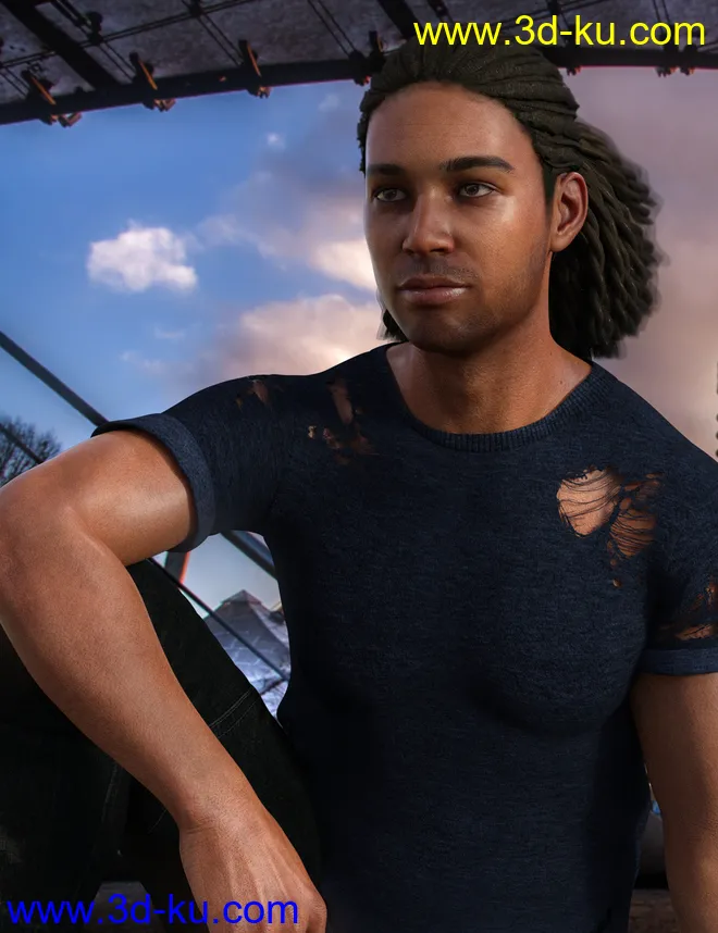 Terry Hair for Leroy 8模型的图片7