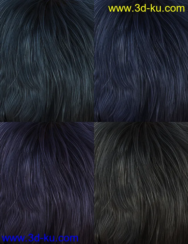 Textured Bob Hair for Genesis 8 and 3 Female(s)模型的图片9
