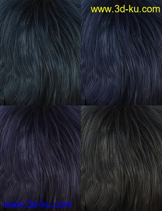 3D打印模型Textured Bob Hair for Genesis 8 and 3 Female(s)的图片