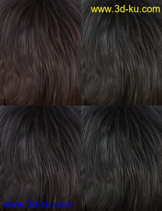 3D打印模型Textured Bob Hair for Genesis 8 and 3 Female(s)的图片