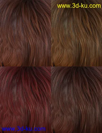 3D打印模型Textured Bob Hair for Genesis 8 and 3 Female(s)的图片