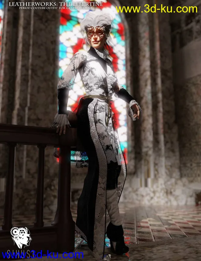 The Libertine Outfit for Genesis 8 Female模型的图片1