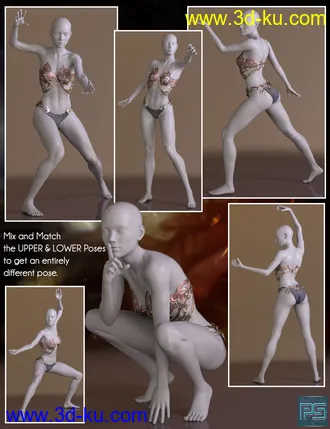 3D打印模型The Pose Collection 2 for Genesis 8 Female的图片