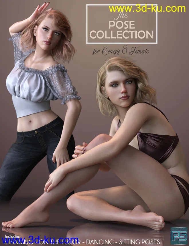 The Pose Collection for Genesis 8 Female模型的图片1