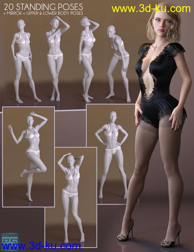 The Pose Collection for Genesis 8 Female模型的图片2