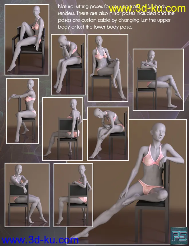 The Pose Collection for Genesis 8 Female模型的图片12