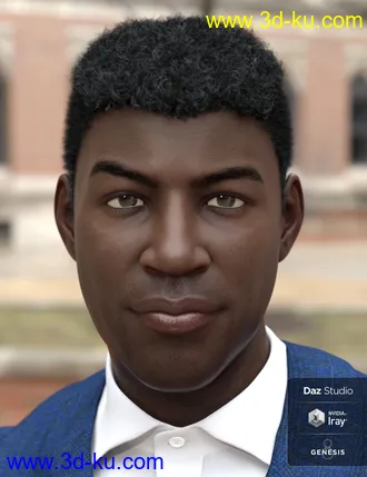 3D打印模型Theo Hair for Genesis 8 and Genesis 3 Male(s)的图片