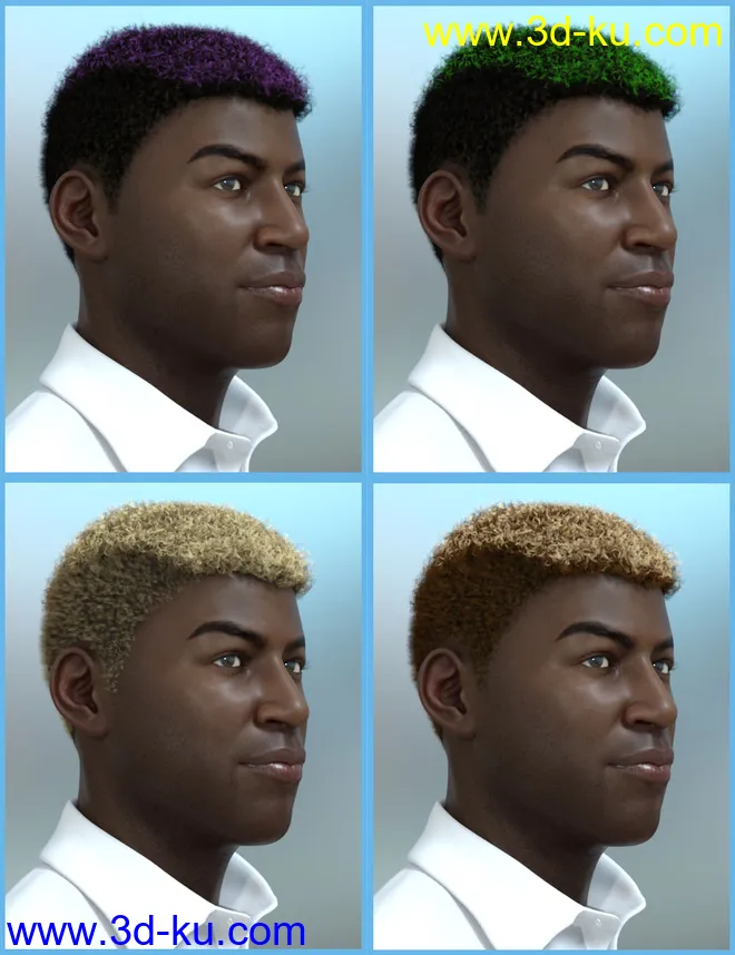 Theo Hair for Genesis 8 and Genesis 3 Male(s)模型的图片15