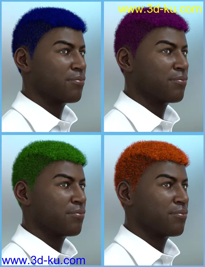 Theo Hair for Genesis 8 and Genesis 3 Male(s)模型的图片17