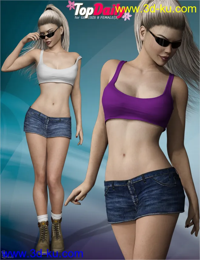 Top Daily Outfit Set for Genesis 8 Female(s)模型的图片1