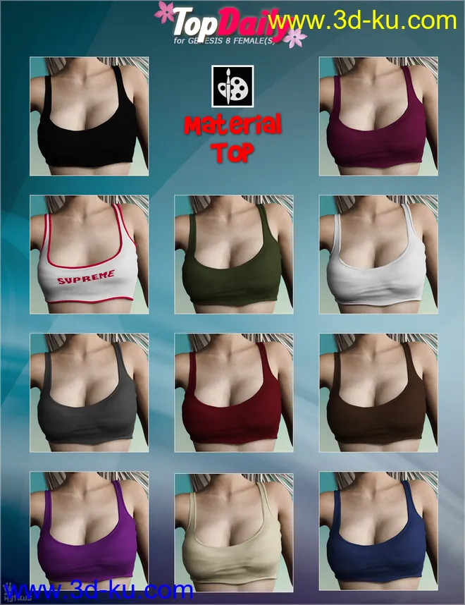 Top Daily Outfit Set for Genesis 8 Female(s)模型的图片7