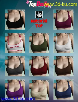 3D打印模型Top Daily Outfit Set for Genesis 8 Female(s)的图片