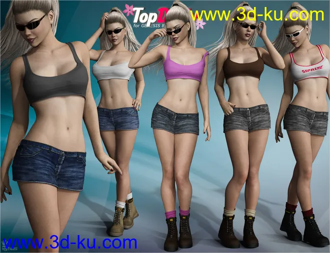 Top Daily Outfit Set for Genesis 8 Female(s)模型的图片9