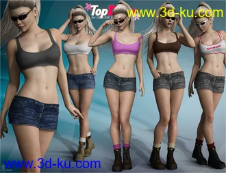 3D打印模型Top Daily Outfit Set for Genesis 8 Female(s)的图片