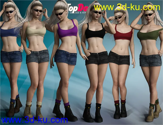 Top Daily Outfit Set for Genesis 8 Female(s)模型的图片10