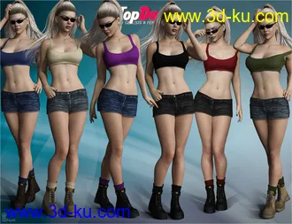 3D打印模型Top Daily Outfit Set for Genesis 8 Female(s)的图片
