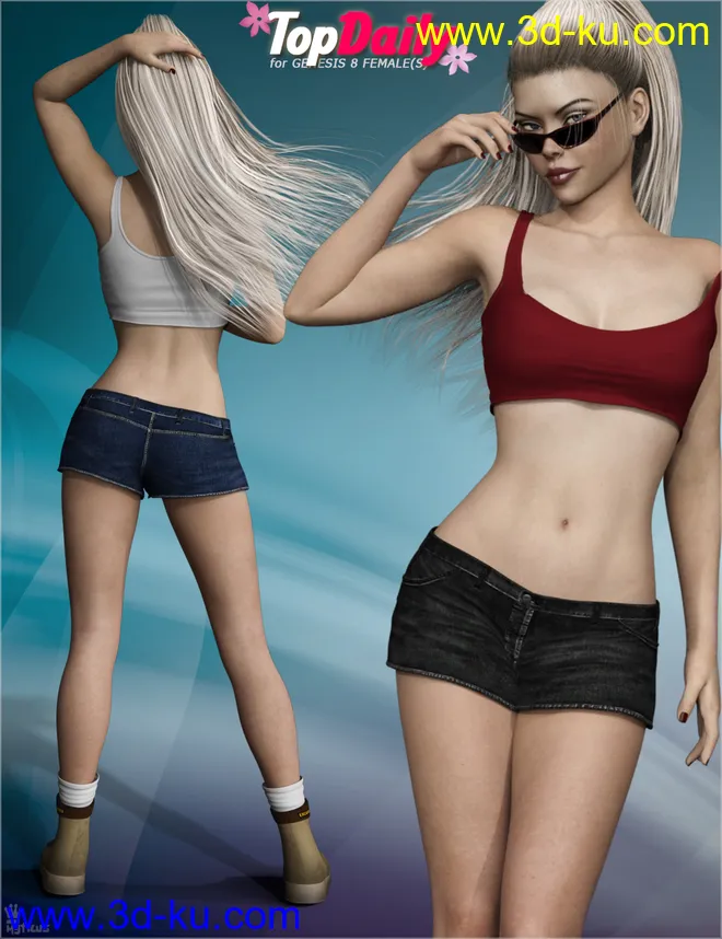 Top Daily Outfit Set for Genesis 8 Female(s)模型的图片11