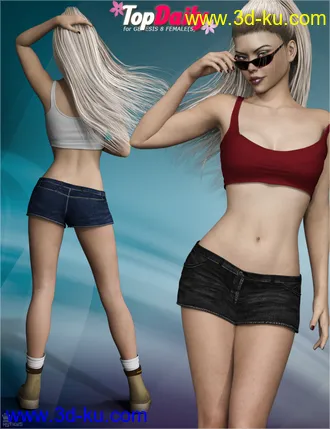 3D打印模型Top Daily Outfit Set for Genesis 8 Female(s)的图片