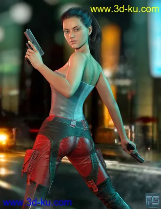 3D打印模型Tough Girls Poses for Genesis 8 Female的图片
