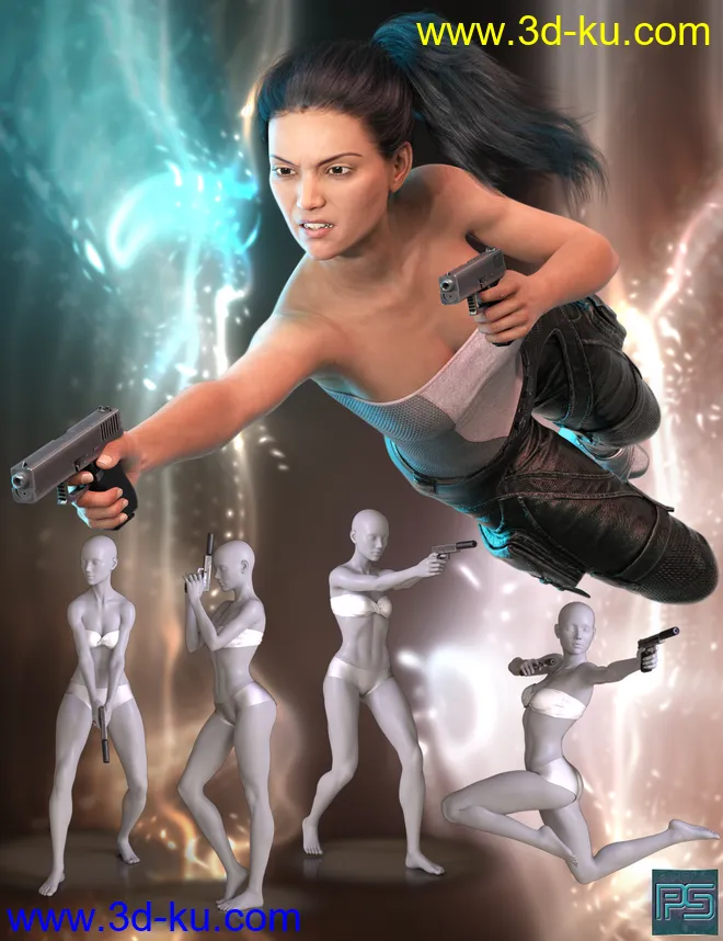 Tough Girls Poses for Genesis 8 Female模型的图片4