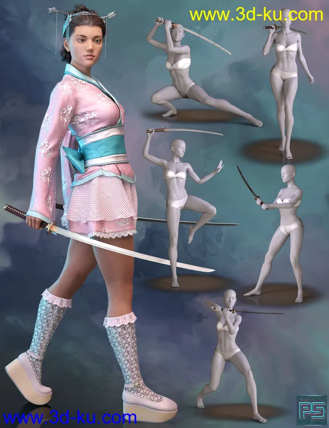 Tough Girls Poses for Genesis 8 Female模型的图片7