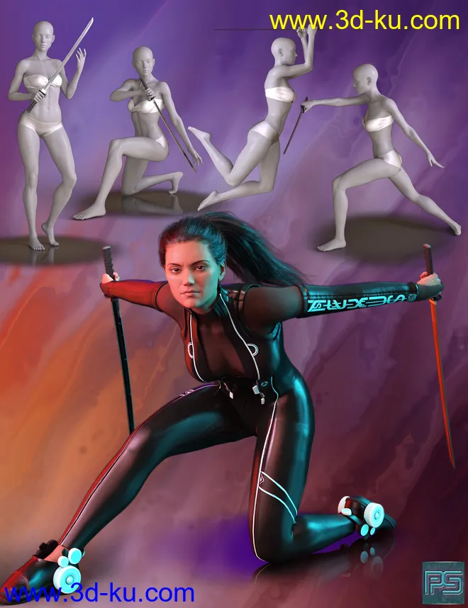 Tough Girls Poses for Genesis 8 Female模型的图片13