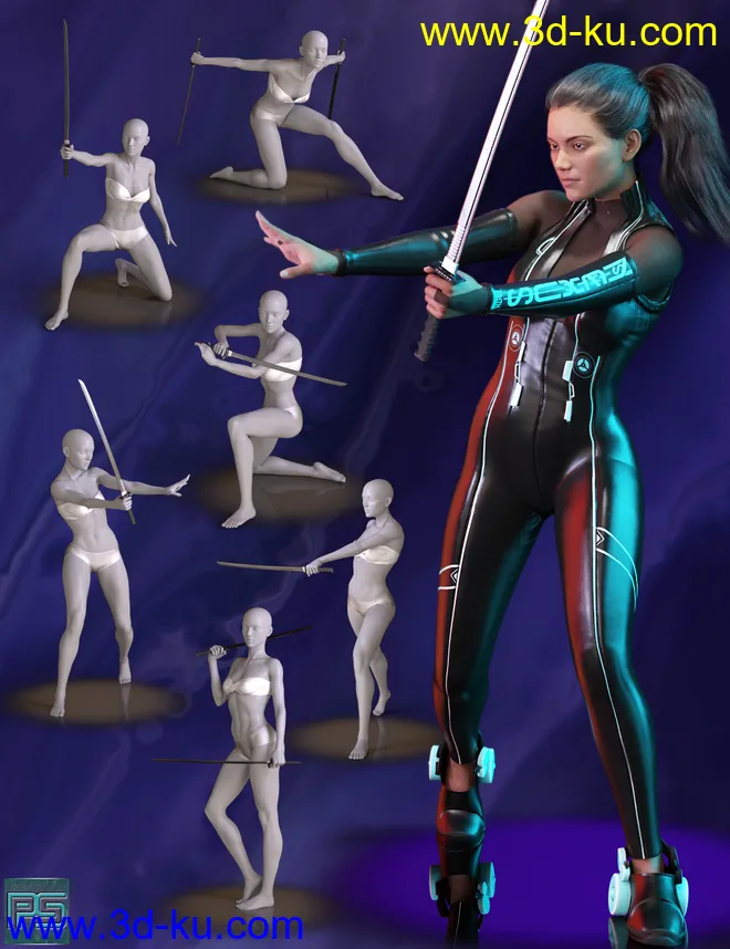 Tough Girls Poses for Genesis 8 Female模型的图片14